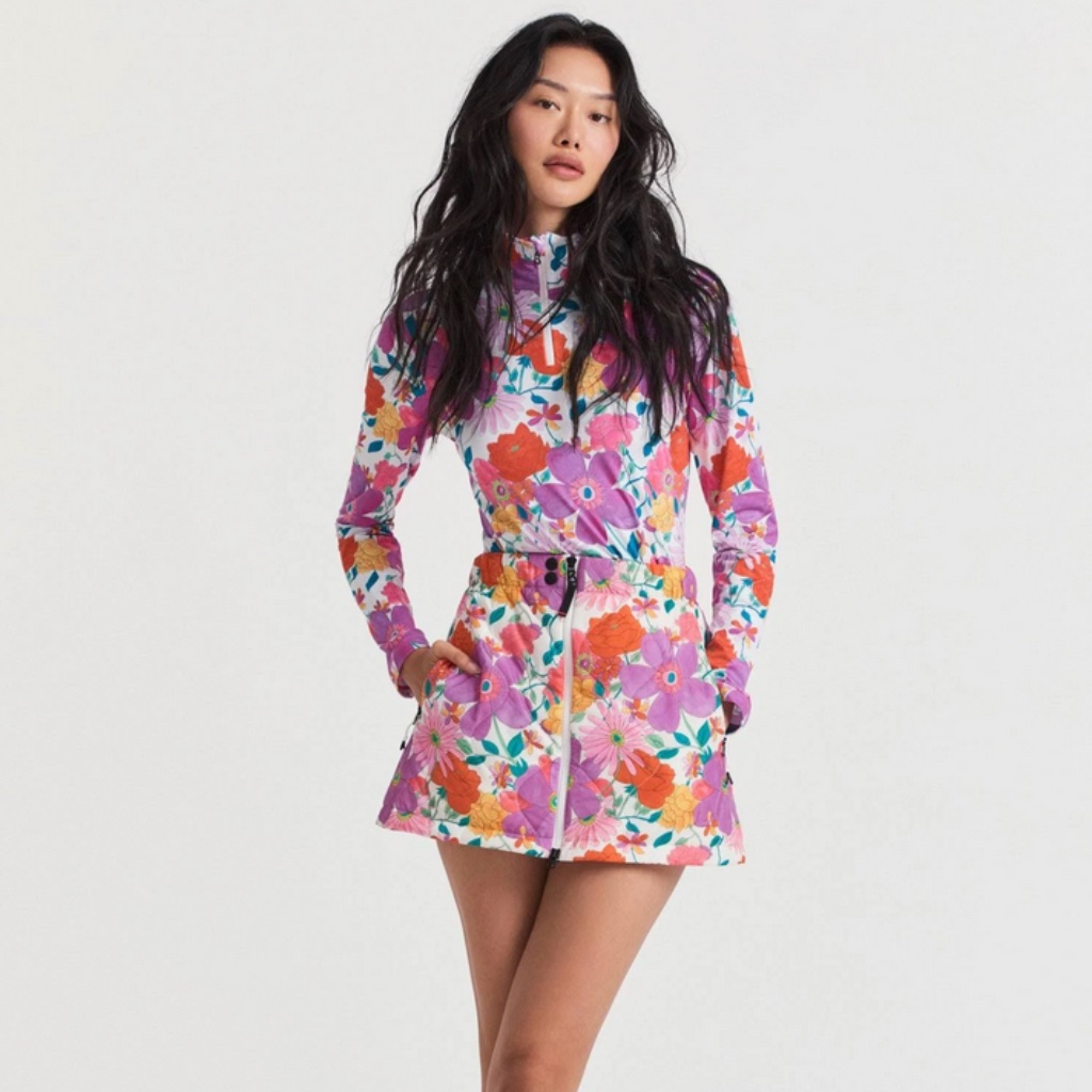 Bogner Fire + Ice X Love Shack Fancy Begonia Quilted Ski Skirt